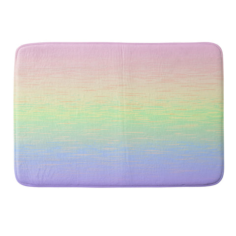 Kaleiope Studio Groovy Boho Pastel Rainbow Memory Foam Bath Mat