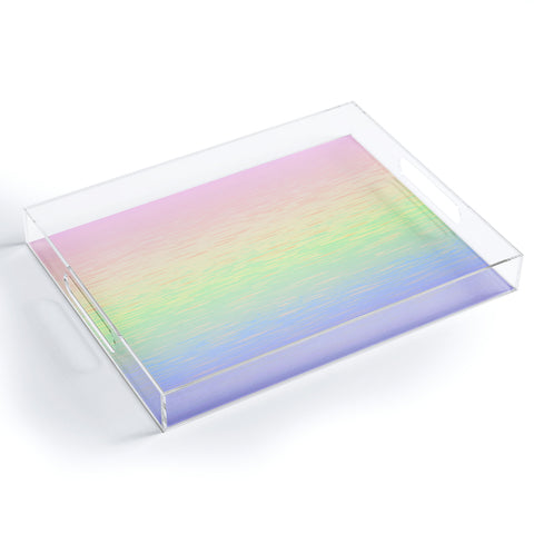 Kaleiope Studio Groovy Boho Pastel Rainbow Acrylic Tray