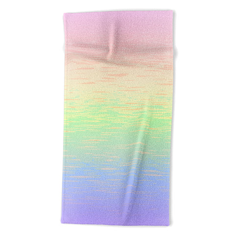 Kaleiope Studio Groovy Boho Pastel Rainbow Beach Towel