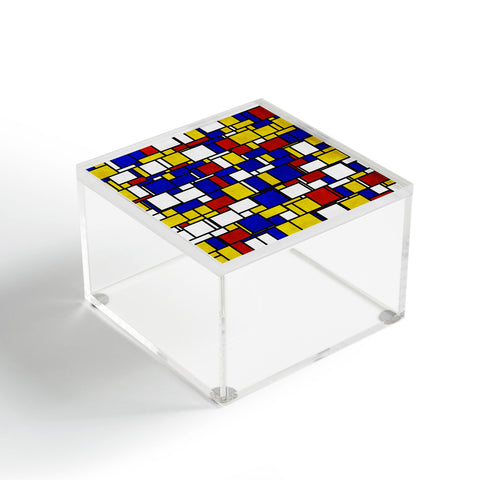 Kaleiope Studio Groovy Modern Mondrian Pattern Acrylic Box