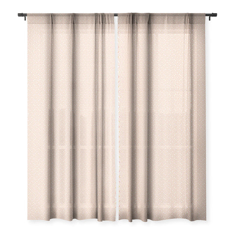 Kaleiope Studio Groovy Truchet Tiles Sheer Window Curtain