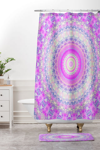Kaleiope Studio Groovy Vibrant Mandala Shower Curtain And Mat