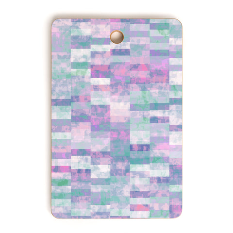 Kaleiope Studio Grungy Pastel Tiles Cutting Board Rectangle