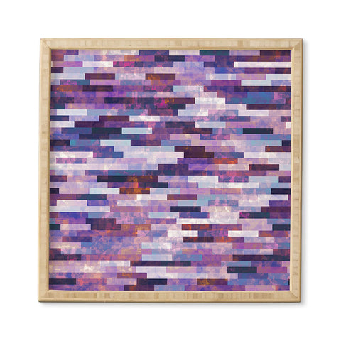Kaleiope Studio Grungy Purple Tiles Framed Wall Art