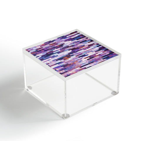 Kaleiope Studio Grungy Purple Tiles Acrylic Box