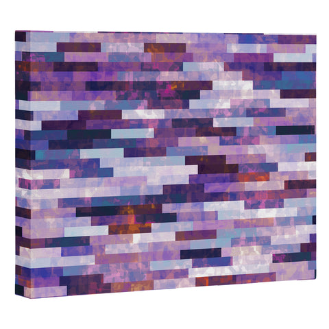 Kaleiope Studio Grungy Purple Tiles Art Canvas