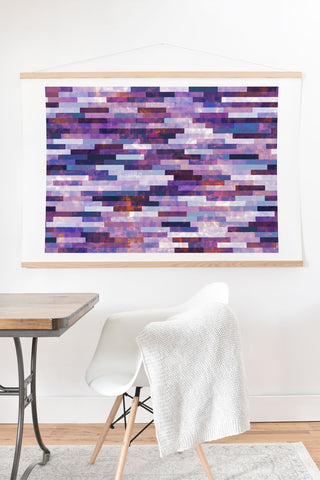 Kaleiope Studio Grungy Purple Tiles Art Print And Hanger