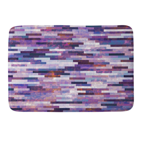 Kaleiope Studio Grungy Purple Tiles Memory Foam Bath Mat