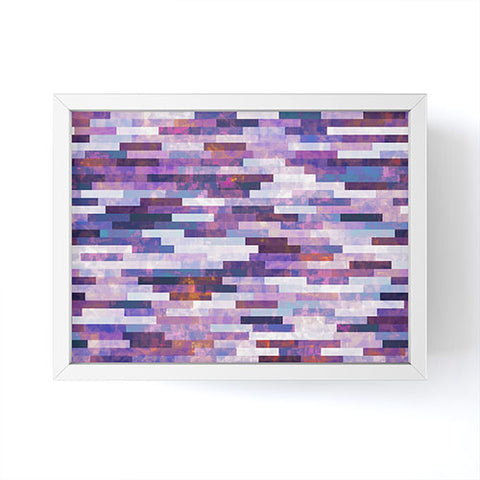 Kaleiope Studio Grungy Purple Tiles Framed Mini Art Print