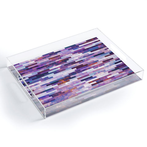 Kaleiope Studio Grungy Purple Tiles Acrylic Tray