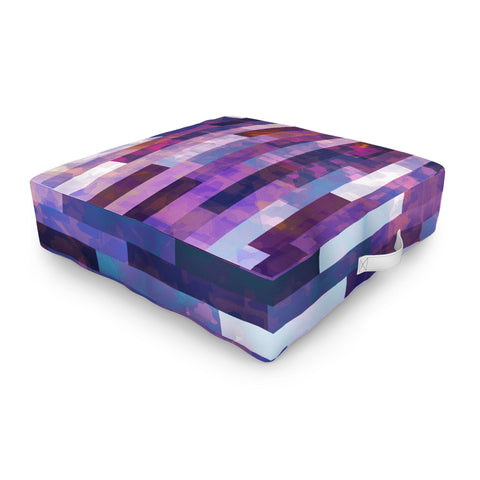 Kaleiope Studio Grungy Purple Tiles Outdoor Floor Cushion
