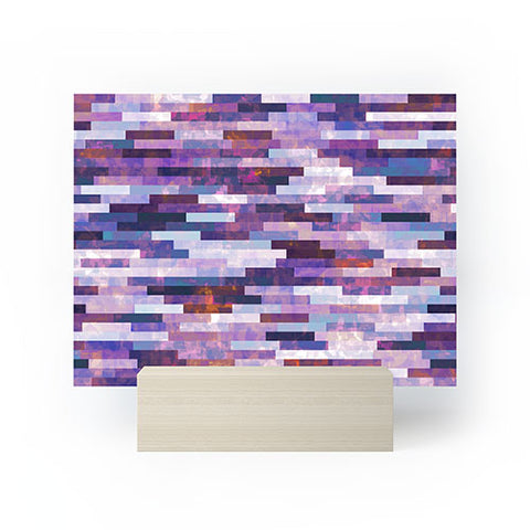Kaleiope Studio Grungy Purple Tiles Mini Art Print