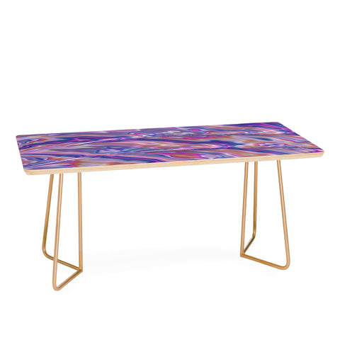 Kaleiope Studio Marbled Pink Fractal Pattern Coffee Table