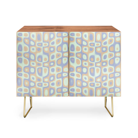 Kaleiope Studio Modern Colorful Groovy Pattern Credenza