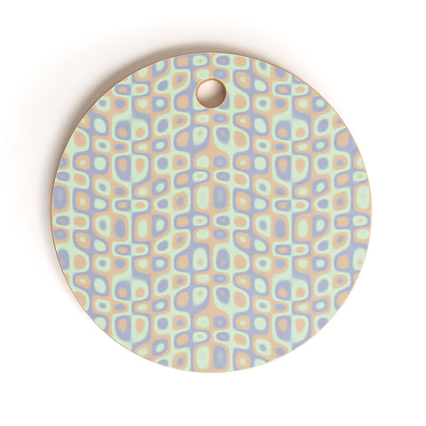 Kaleiope Studio Modern Colorful Groovy Pattern Cutting Board Round