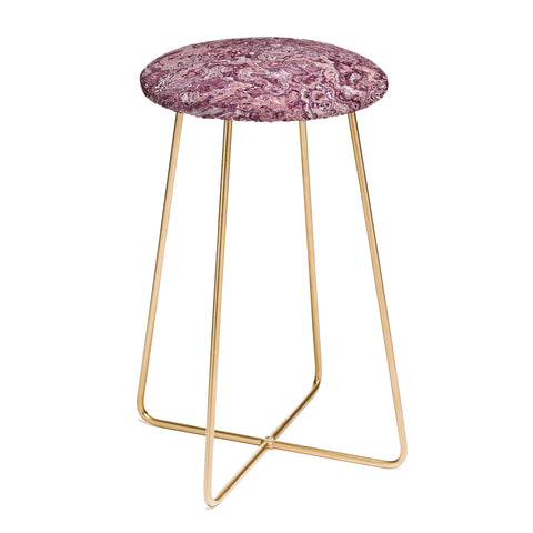 Kaleiope Studio Muted Red Marble Counter Stool