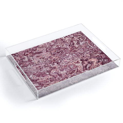 Kaleiope Studio Muted Red Marble Acrylic Tray