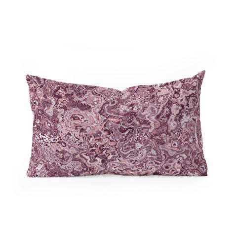 Kaleiope Studio Muted Red Marble Oblong Throw Pillow