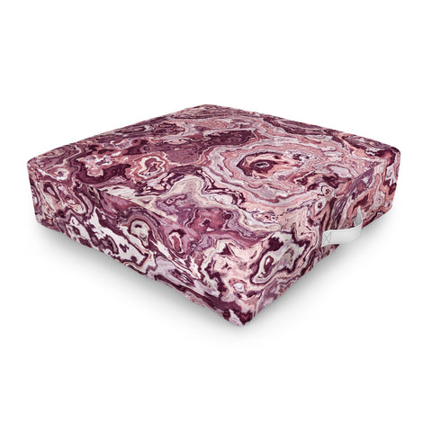 Kaleiope Studio Muted Red Marble Outdoor Floor Cushion