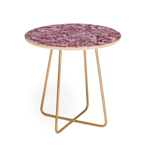 Kaleiope Studio Muted Red Marble Round Side Table