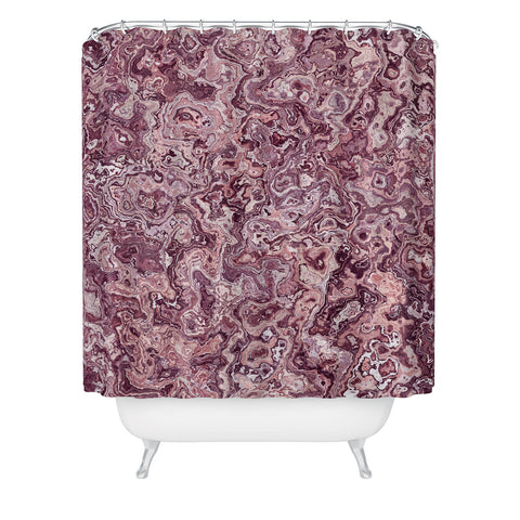 Kaleiope Studio Muted Red Marble Shower Curtain
