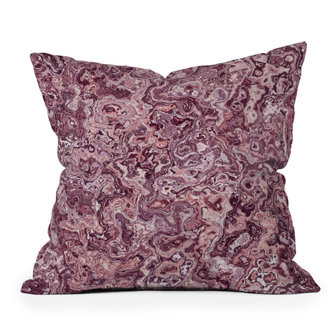 Kaleiope Studio Muted Red Marble Throw Pillow