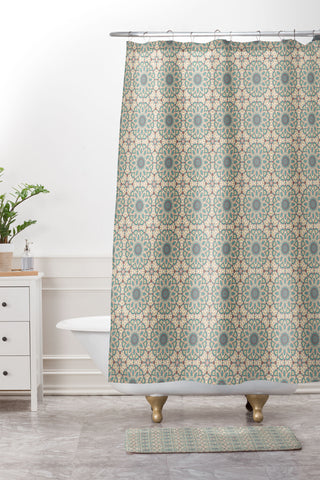 Kaleiope Studio Ornate Mandala Pattern Shower Curtain And Mat