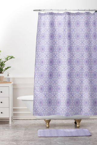 Kaleiope Studio Pastel Mandala Pattern Shower Curtain And Mat