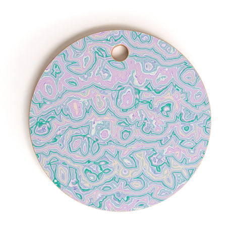 Kaleiope Studio Pastel Squiggly Stripes Cutting Board Round