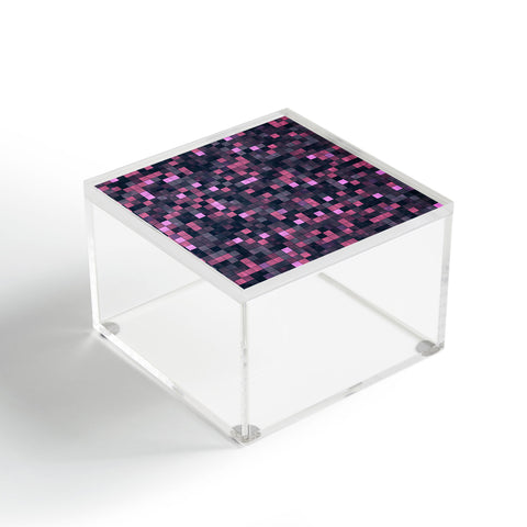 Kaleiope Studio Pink and Gray Squares Acrylic Box