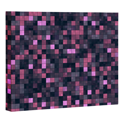 Kaleiope Studio Pink and Gray Squares Art Canvas