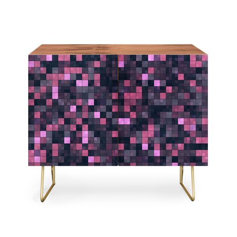 Kaleiope Studio Pink and Gray Squares Credenza