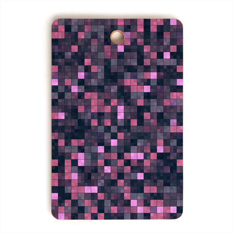 Kaleiope Studio Pink and Gray Squares Cutting Board Rectangle