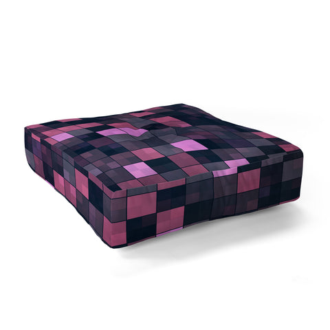 Kaleiope Studio Pink and Gray Squares Floor Pillow Square
