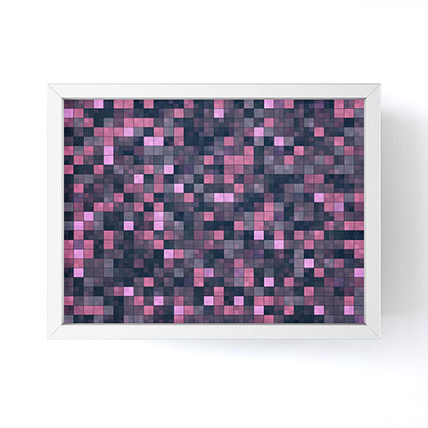 Kaleiope Studio Pink and Gray Squares Framed Mini Art Print