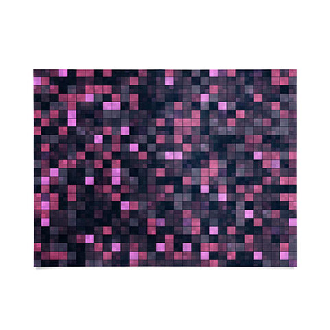 Kaleiope Studio Pink and Gray Squares Poster