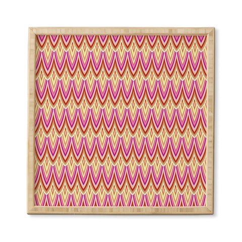 Kaleiope Studio Pink Yellow Art Deco Scales Framed Wall Art