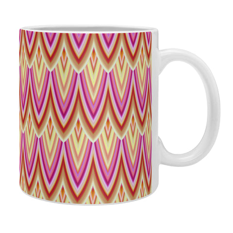 Kaleiope Studio Pink Yellow Art Deco Scales Coffee Mug
