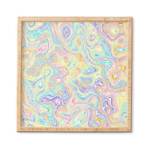Kaleiope Studio Psychedelic Pastel Swirls Framed Wall Art