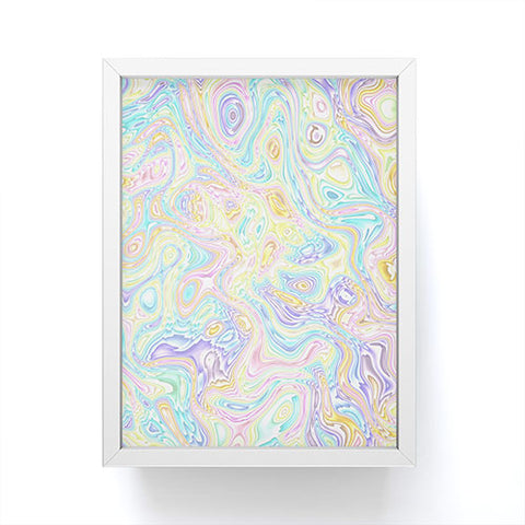 Kaleiope Studio Psychedelic Pastel Swirls Framed Mini Art Print
