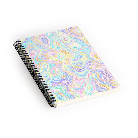 Kaleiope Studio Psychedelic Pastel Swirls Spiral Notebook