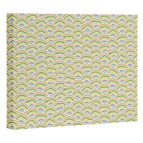 Kaleiope Studio Squiggly Seigaiha Pattern Art Canvas
