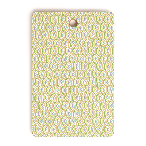 Kaleiope Studio Squiggly Seigaiha Pattern Cutting Board Rectangle