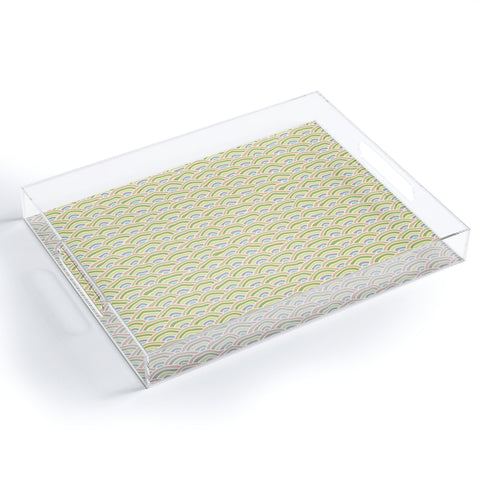 Kaleiope Studio Squiggly Seigaiha Pattern Acrylic Tray