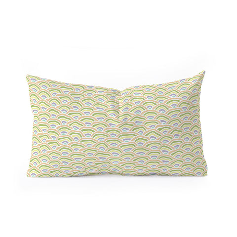 Kaleiope Studio Squiggly Seigaiha Pattern Oblong Throw Pillow