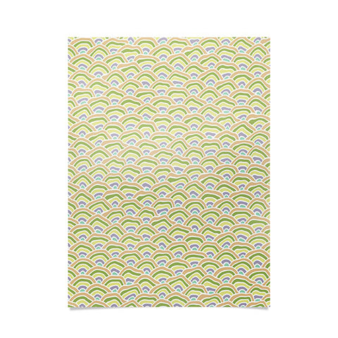 Kaleiope Studio Squiggly Seigaiha Pattern Poster