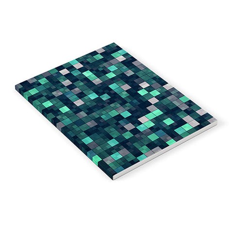 Kaleiope Studio Teal and Gray Squares Notebook