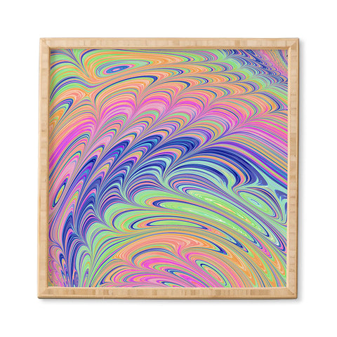 Kaleiope Studio Trippy Swirly Rainbow Framed Wall Art