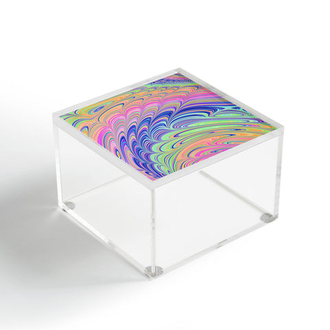 Kaleiope Studio Trippy Swirly Rainbow Acrylic Box