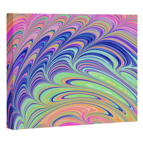 Kaleiope Studio Trippy Swirly Rainbow Art Canvas
